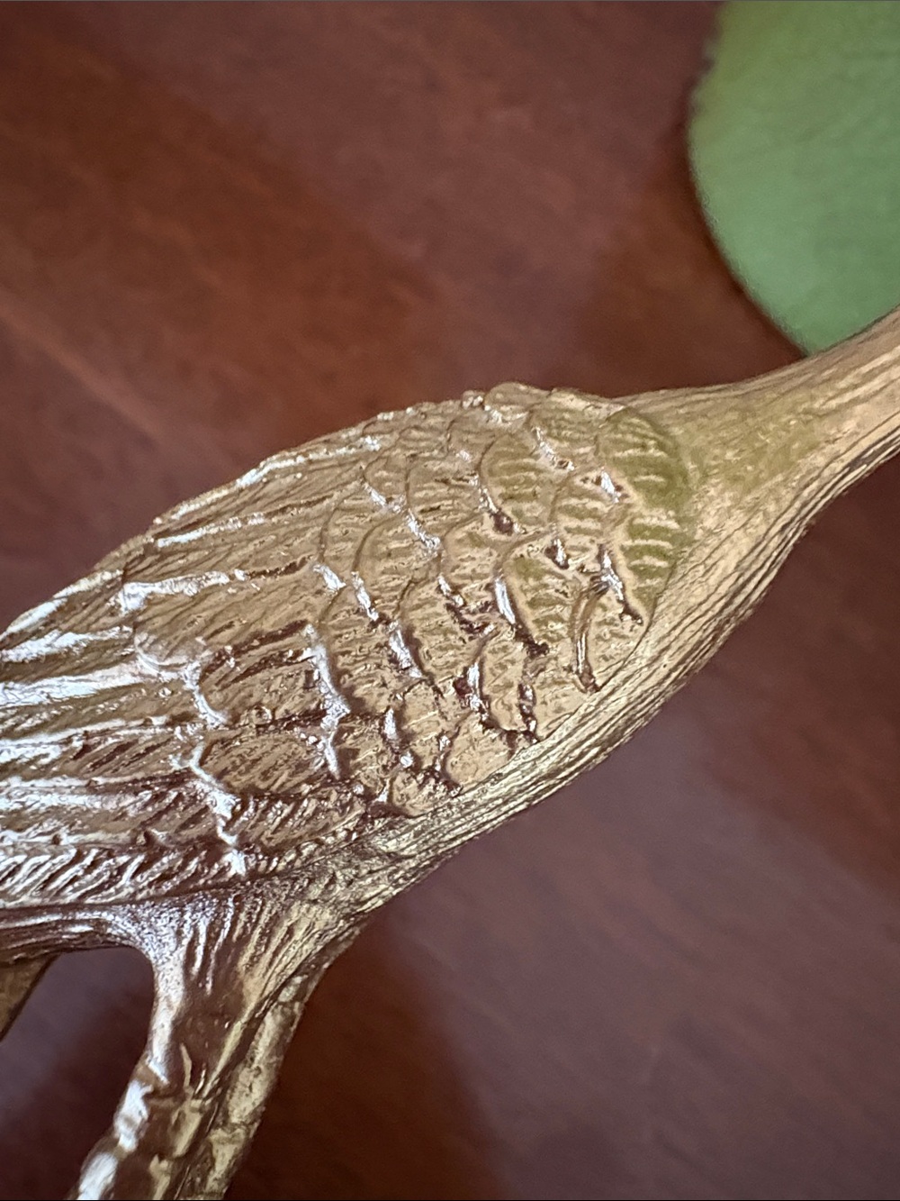 Gold Crane Ibis Egret Bird Figurine Decorative Accent - Picture 15 of 16